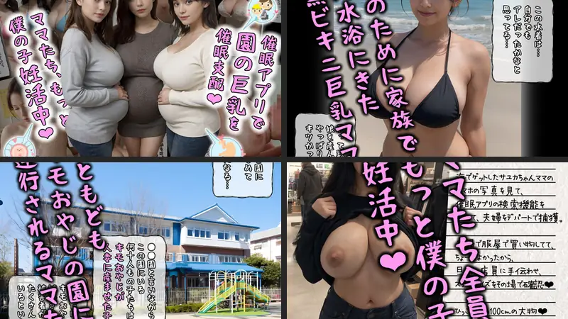 催●アプリで園の巨乳を催●支配、ママたち、もっと僕の子妊活中のエロアイキャッチ画像