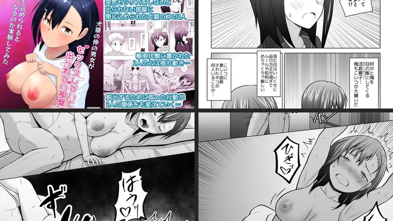 犬猿の仲の男女がセックスしないと出られない部屋に閉じ込められるとどうなるのか実験してみたのエロ画像